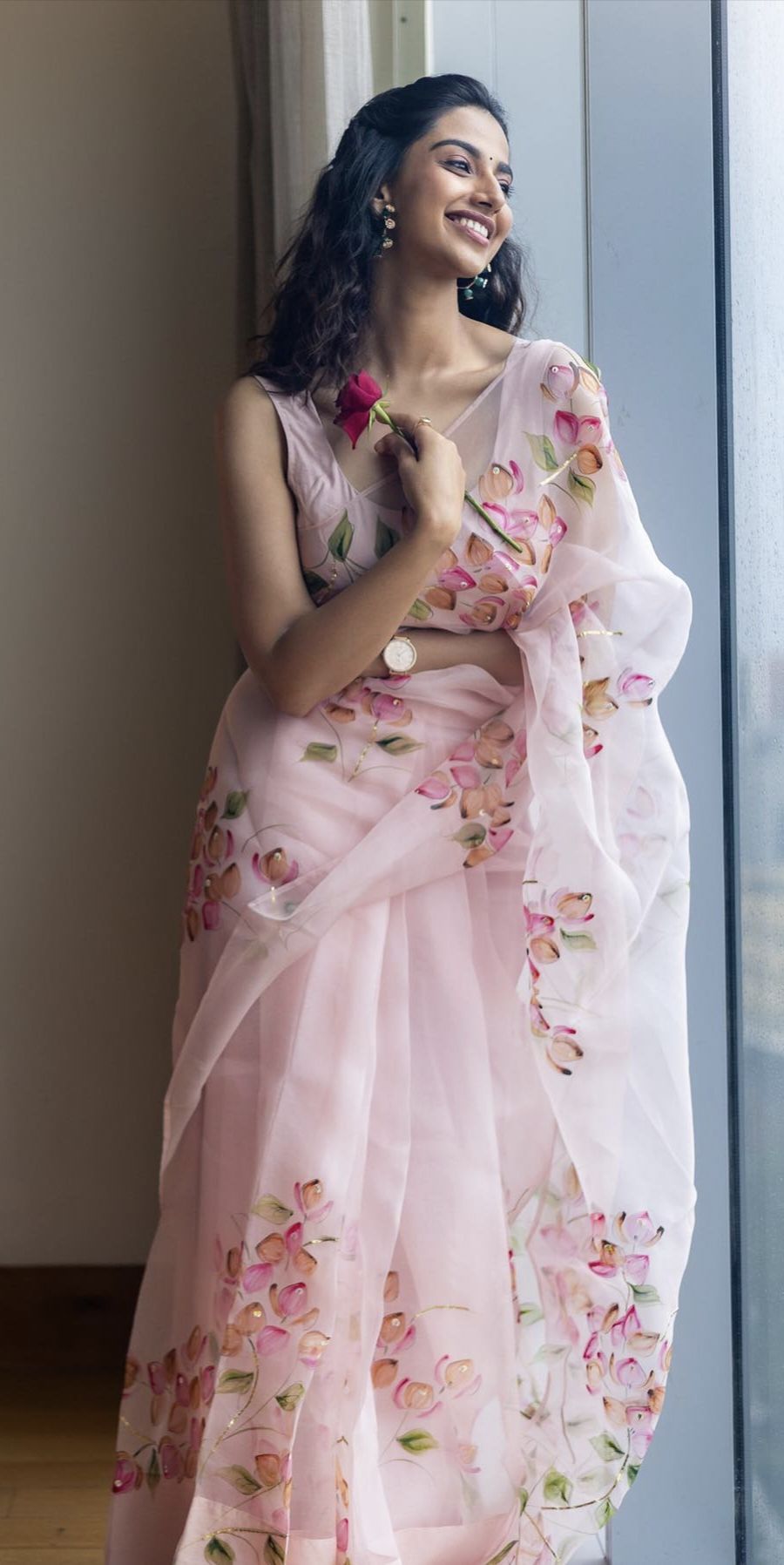 Floral Bouquet Organza Saree
