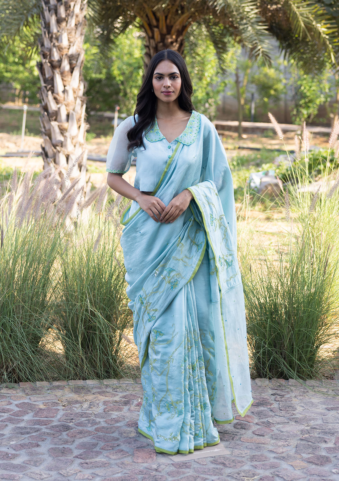 Quilted Texture Designer Saree