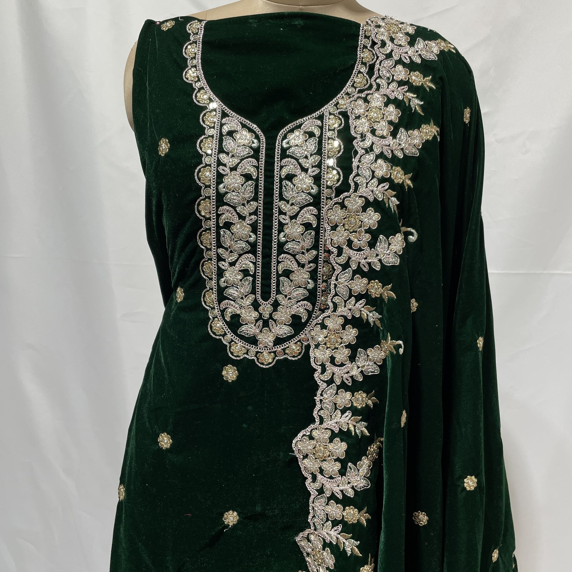 Royal Velvet Zari Work Suit